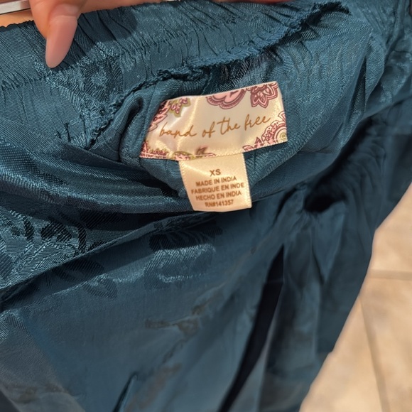 Band of the free CELENE DEEP TEAL LAYERED MIDI SKIRT - Picture 10 of 10